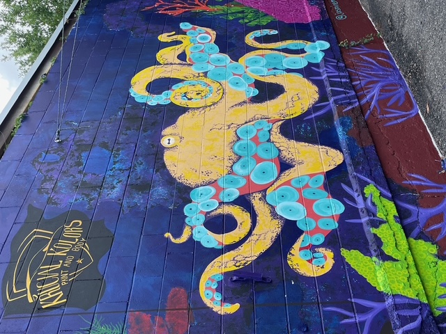 Murray the octopus mural, view 14.